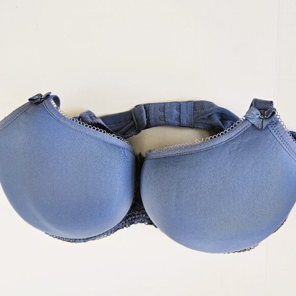 PANACHE Indigo Blue Spacer Molded Full Figure Bra Size 36E - Picture 5 of 9